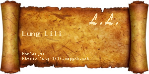 Lung Lili névjegykártya