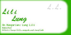 lili lung business card